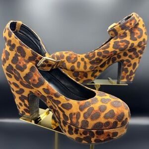 Leopard Print Platform Heels